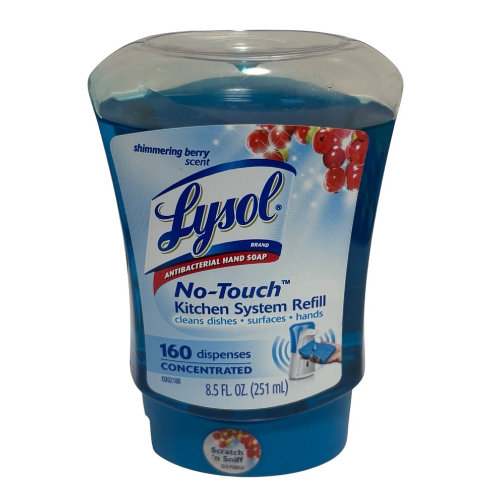 NEW Lysol No-Touch Kitchen System Refill Hand Dish Soap Shimmering Berry Sealed